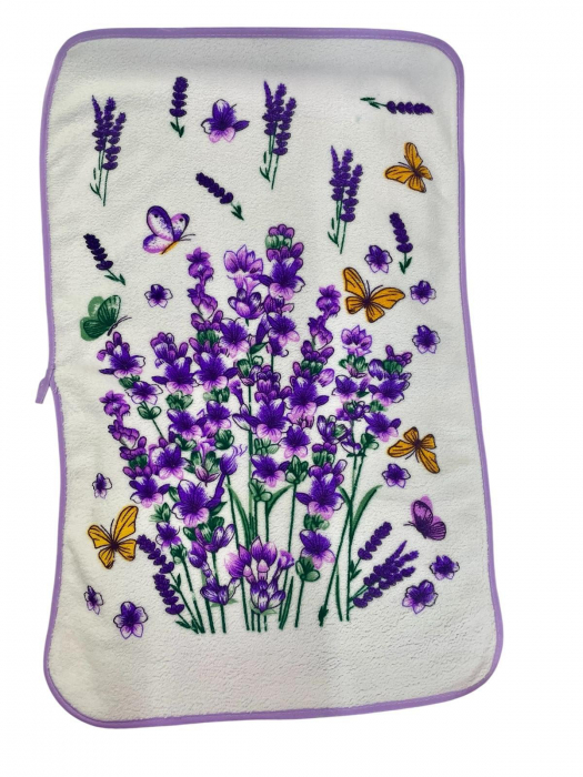 Set 12 Prosoape de Bucatarie din Microfibra , model Lavanda [4]