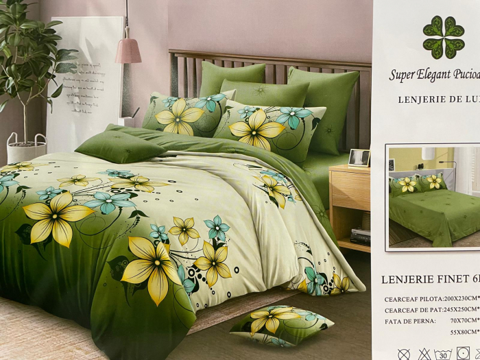 Lenjerie de pat 6 Piese , Super Elegant Pucioasa [3]