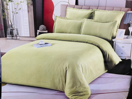 Lenjerie de pat Damasc , 6 Piese , East Comfort ,Verde Fistic