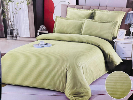 Lenjerie de pat Damasc , 6 Piese , East Comfort ,Verde Fistic [1]