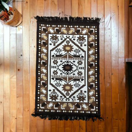 Covoare - Covor motiv Tradițional 60x90 cm Maro