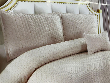 Cuvertura Premium Matlasata , 5 Piese, 100% BUMBAC Bej [1]