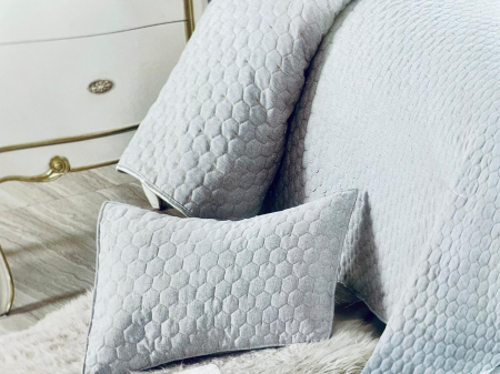 Cuvertura Premium Matlasata , 5 Piese, 100% BUMBAC Gri [2]