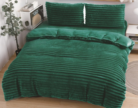 Lenjerii pat Cocolino - Lenjerie COCOLINO Blanita de Iepure ,Cearsaf de pat cu Elastic , Pat 2 Persoane , 4 piese
