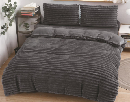 Lenjerii pat Cocolino - Lenjerie COCOLINO Blanita de Iepure ,Cearsaf de pat cu Elastic , Pat 2 Persoane , 4 piese
