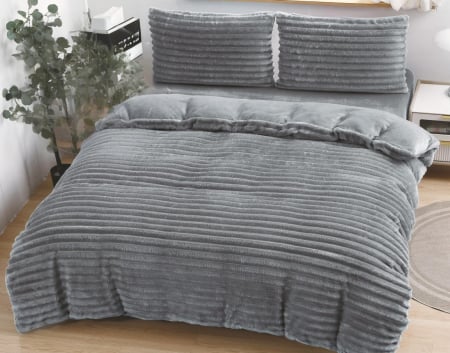 Lenjerii de pat - Lenjerie COCOLINO Blanita de Iepure ,Cearsaf de pat cu Elastic , Pat 2 Persoane , 4 piese