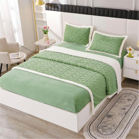 Lenjerii pat Cocolino - Lenjerie de pat Cocolino , 2 persoane , 4 Piese , Verde