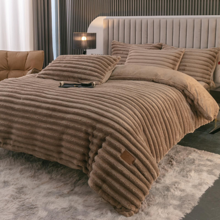 Lenjerie de pat Cocolino Blanita de Iepure Premium Maro 4Piese Jojo Home [2]