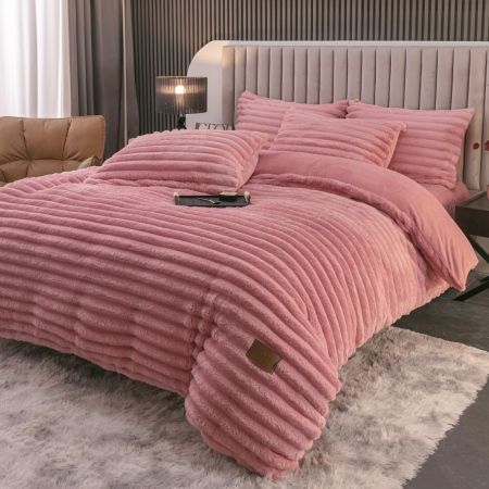 Lenjerie de pat Cocolino Premium Roz 4Piese Jojo Home [1]