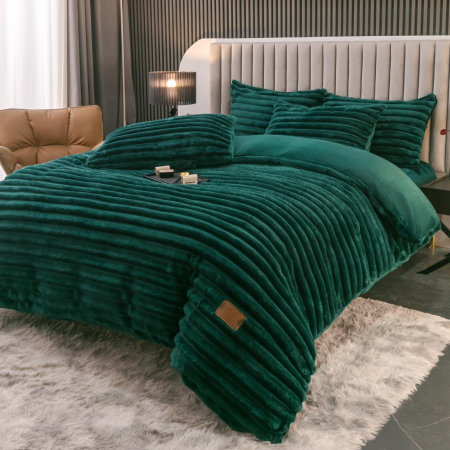 Lenjerie de pat Cocolino Premium Verde Smarald 4Piese JojoHome [2]