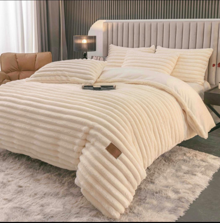 Lenjerie de pat CocolinoBlanita de Iepure Premium Ivoire 4Piese Jojo Home [4]