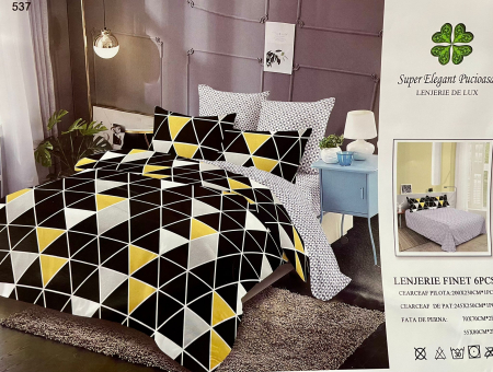 Lenjerii de pat - Lenjerie Finet 6 piese Super Elegant Pucioasa
