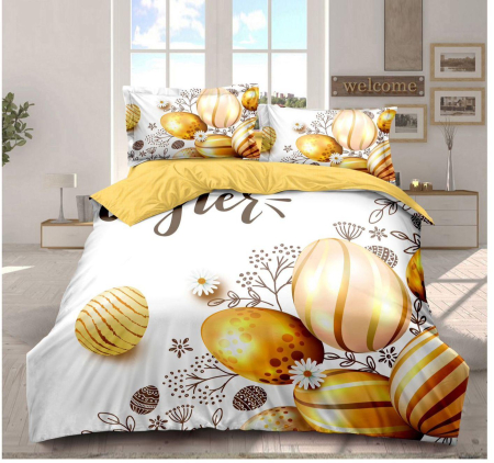 Lenjerii Colectia de Paste - Lenjerii de Paste Deosebite Auriu, Finet 6 Piese, Iepuras si Oua Pictate Super Elegant Pucioasa