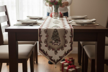 Fete de masa - Napron decorativ cu motive de Craciun