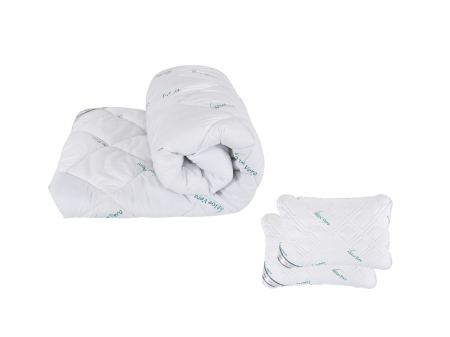 Set pilota cu perne - Pachet Student 1 Pilota SomnART Aloe Vera 180x200 + 2 perne Aloe Vera 50x70