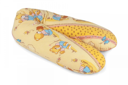 Mama si copilul - Perna 3 in 1 SomnArt de gravida si alaptare, model Honey