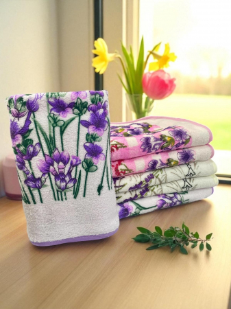 Prosoape pentru bucatarie - Set 12 Prosoape de Bucatarie din Microfibra , model Lavanda