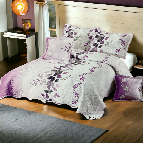 Cuverturi pat dublu - Set Cuvertura 5 piese 100% Bumbac