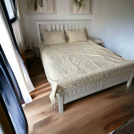 Cuverturi pat dublu - Set Cuvertura IN natural , 220x240 cm + 2 fete perna 50x70 cm