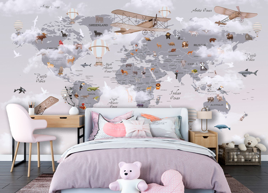 Fototapet fara imbinari Map Of Flying Dreams