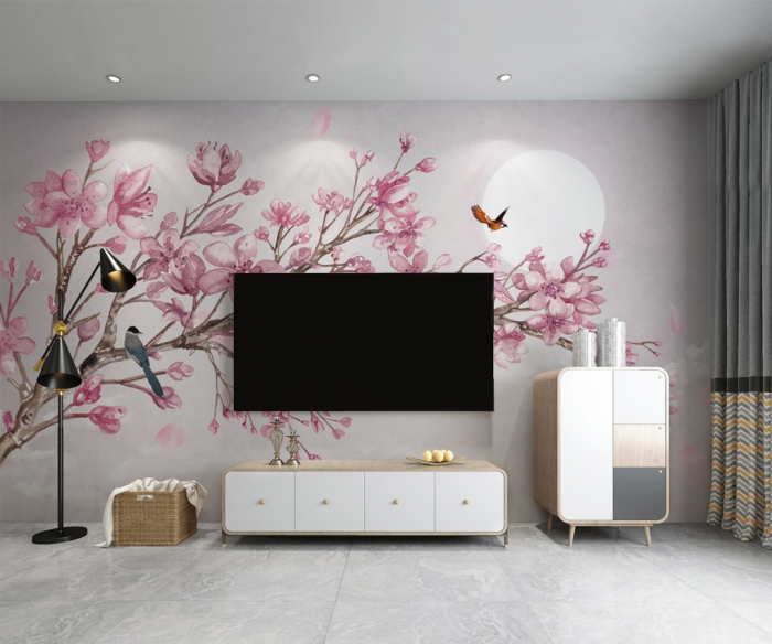 Tapet fara imbinari Aquarelle Magnolia [2]