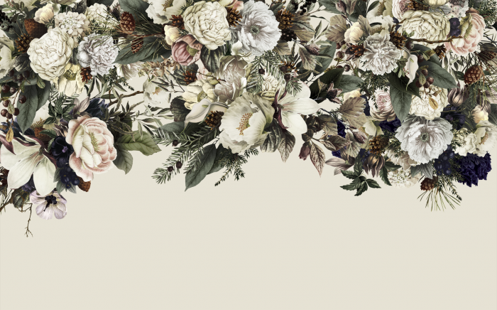 Fototapet fara imbinari Vintage Flowers [5]