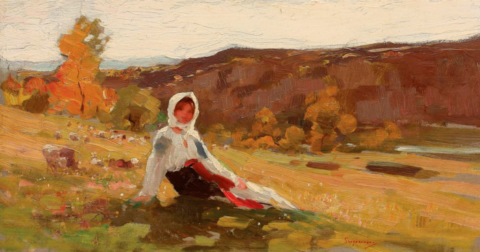 Tablou Canvas Nicolae Grigorescu - Pastorita [2]