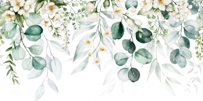 Fototapet fara imbinari Watercolor Twigs [2]
