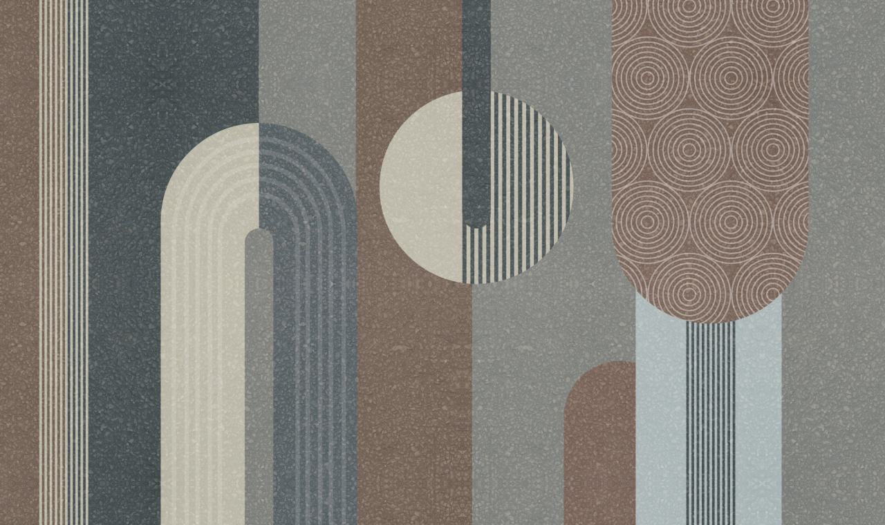 Fototapet fara imbinari Minimalist Shapes Circles And Lines [3]