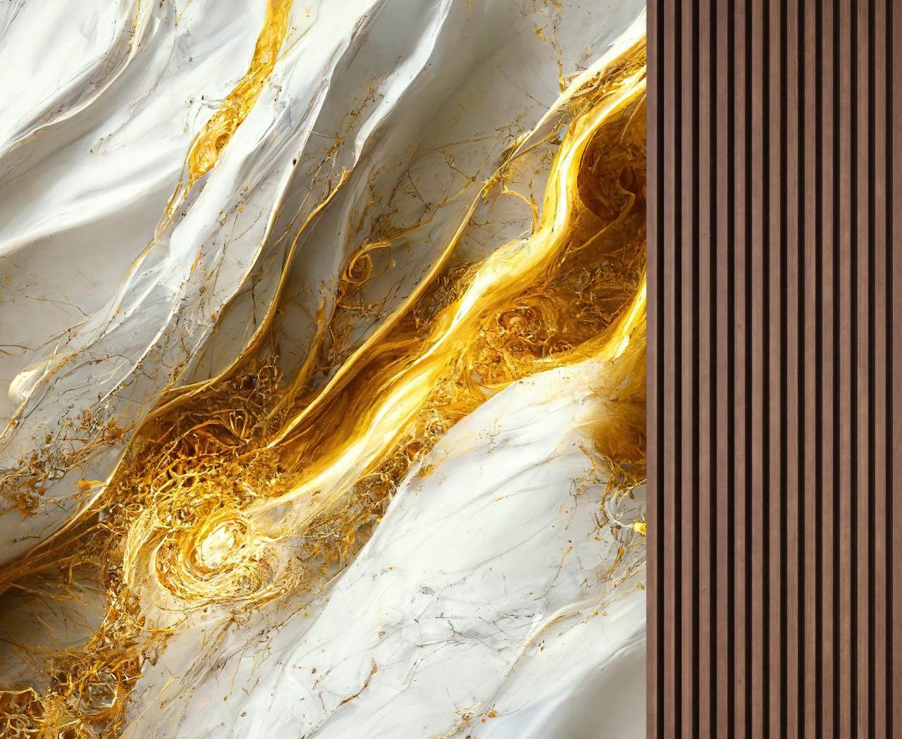 Fototapet fara imbinari Abstract Gold And White Luxury Marble [3]
