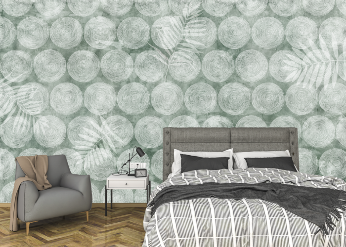 Fototapet fara imbinari Abstract Soft Green [3]