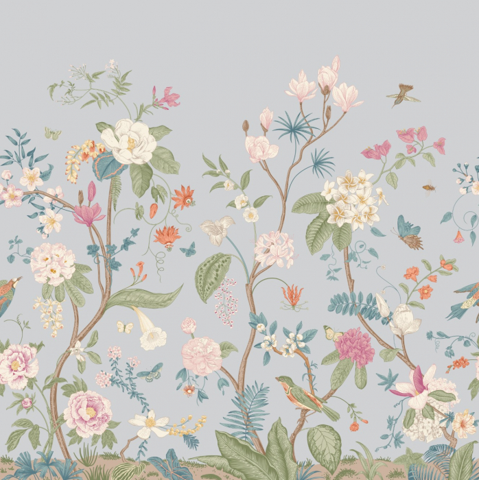 Fototapet fara imbinari Field Of Flowers In Pastel Tones [3]