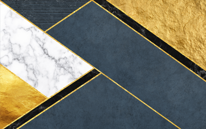 Fototapet fara imbinari Geometric Golden Mood [4]