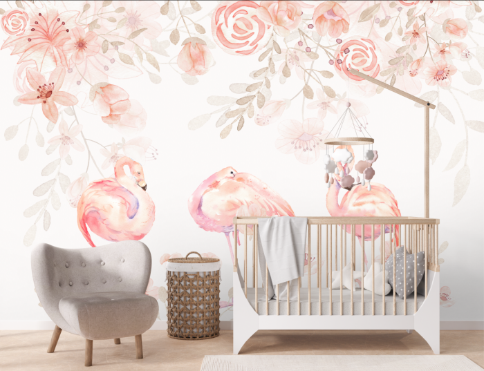 Fototapet fara imbinari Soft Pink On White [2]