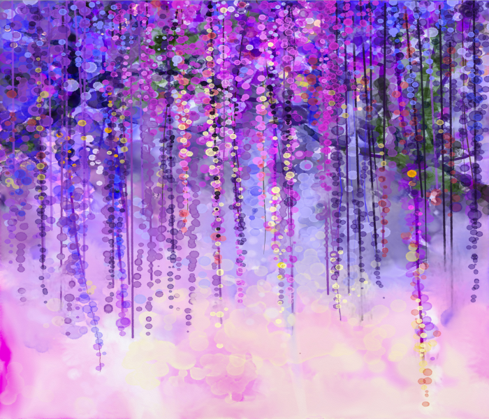 Fototapet fara imbinari Dream Magical Lilac Flowers [3]