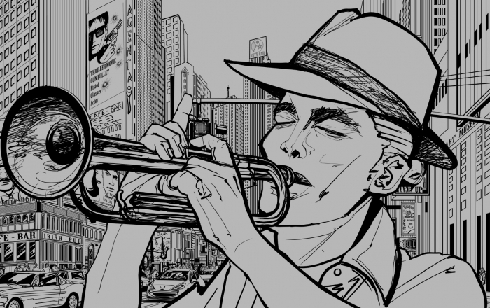 Fototapet fara imbinari Jazz [2]