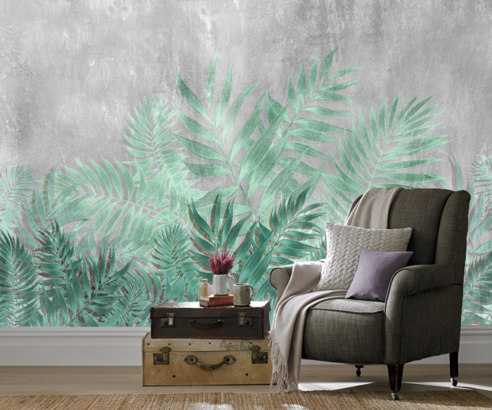Fototapet fara imbinari The Misty Tropical Leaves [2]