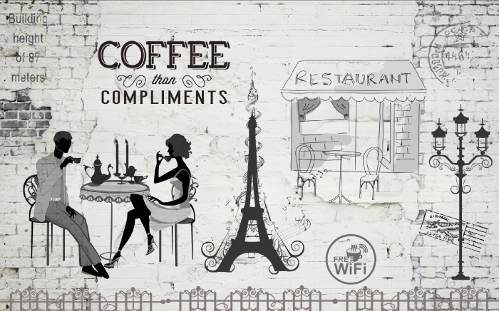 Fototapet fara imbinari Coffee In Paris [3]