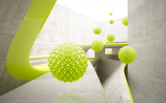 Fototapet fara imbinari Green Balls [3]