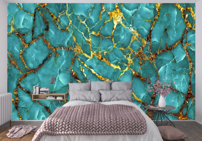 Fototapet fara imbinari Green Marble [2]