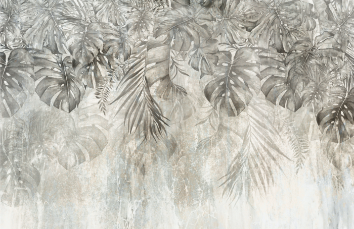 Fototapet fara imbinari Watercolor Leafs [3]