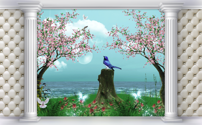 Tapet fara imbinari Dream Bird [3]