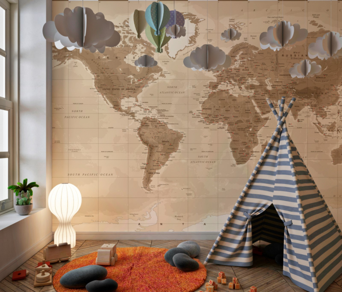 Fototapet fara imbinari Old World Map [2]