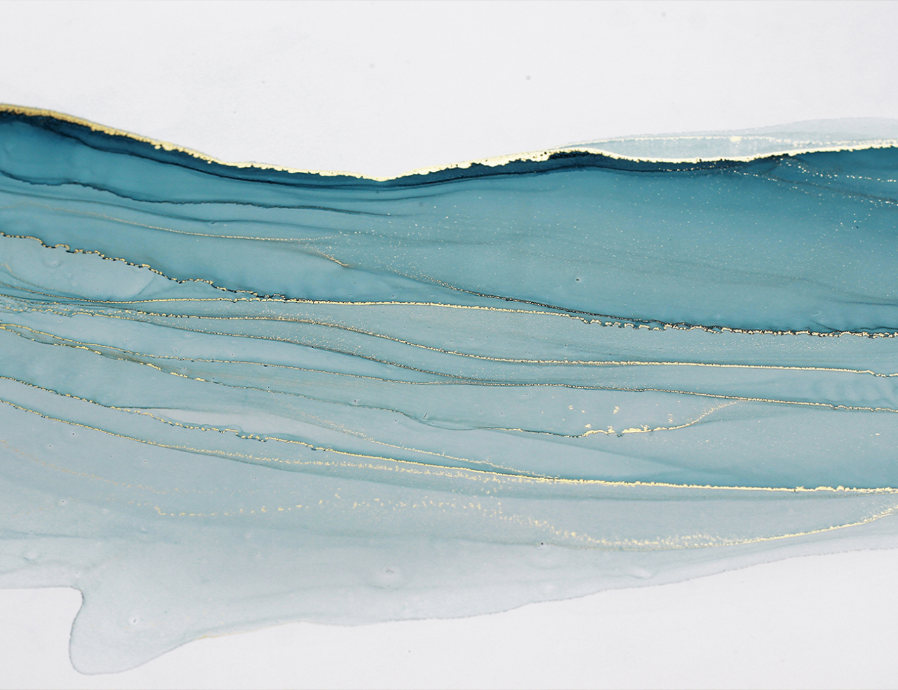 Autocolant Geam Imprimat - Abstract Albastru Fluid Art [4]