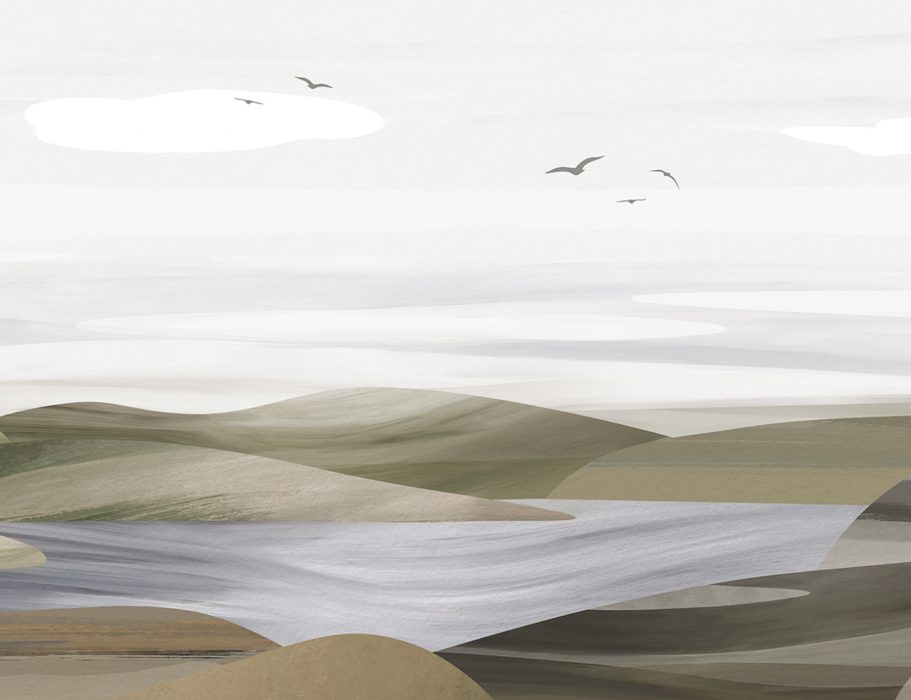 Autocolant Geam Imprimat - Pictura Valuri Abstracte [4]