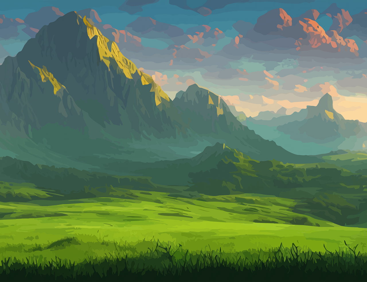 Autocolant Geam - Majestic Mountain Vista [2]