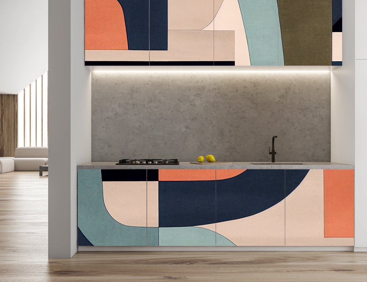 Autocolant Mobila - Colorful Geometry [2]