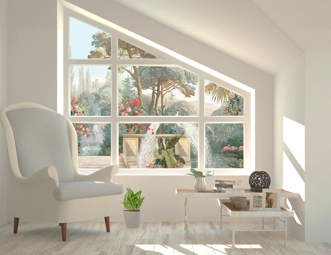 Folie Autocolanta Geam - Luxury Garden [5]