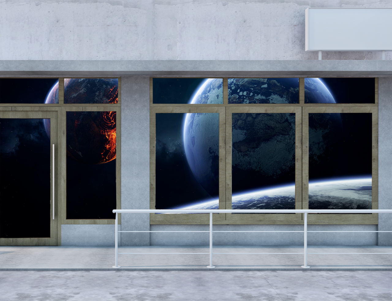 Folie Autocolanta Geam - Spatiul Cosmic [2]