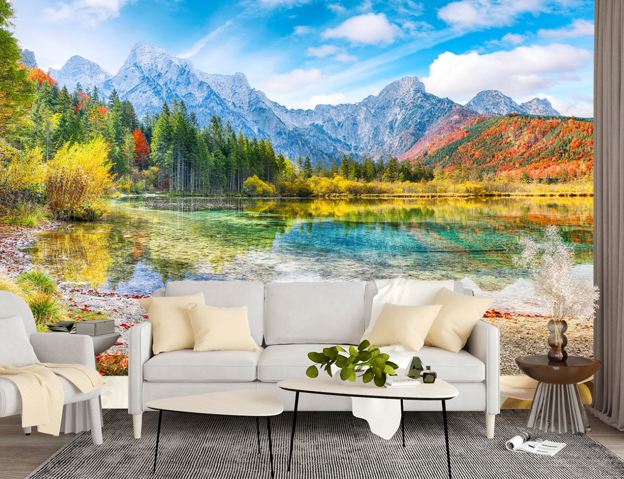 Fototapet 3D Fara Imbinari Peisaj Montan Living & Dormitor [2]